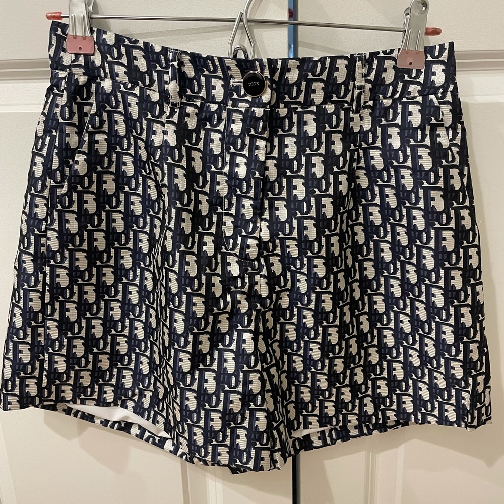 Dior Oblique high waisted shorts with receipt